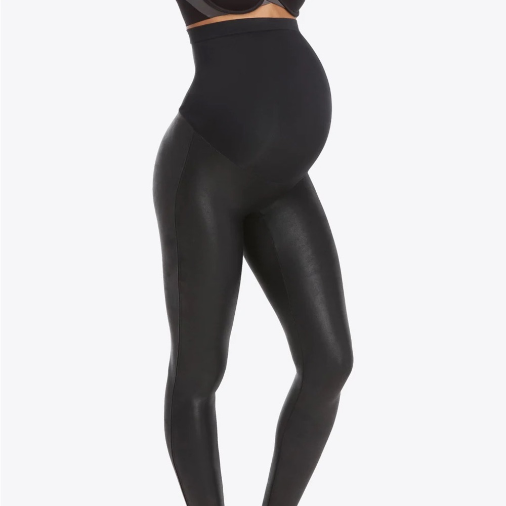 Spanx Maternity Faux Leather Leggings